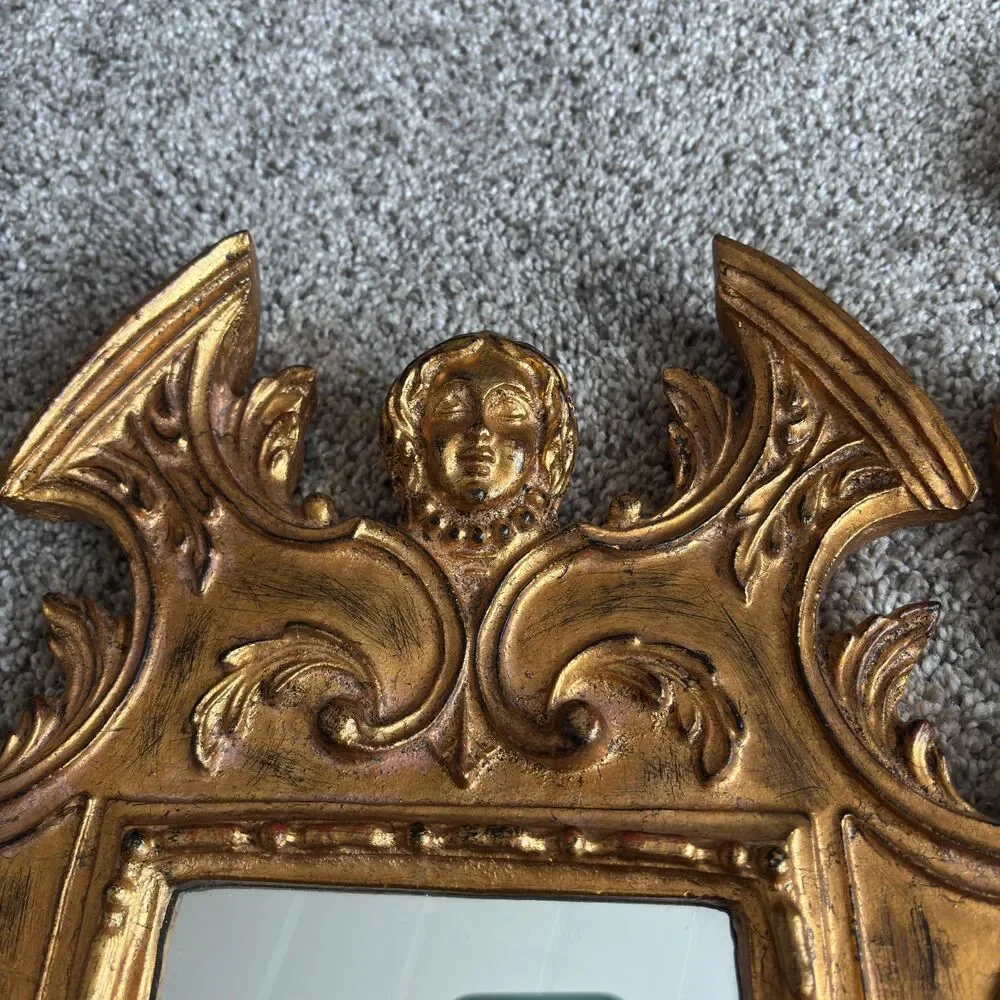 Antique Italian Gilded Gold Hand Carved Mirrors Italy 1890's MR 091 Robert Grace